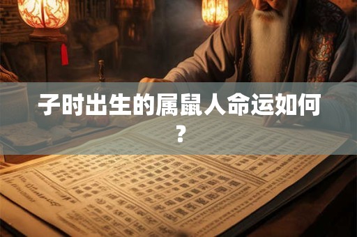 子时出生的属鼠人命运如何？
