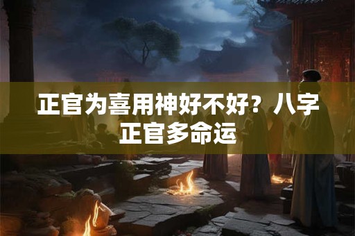 正官为喜用神好不好？八字正官多命运