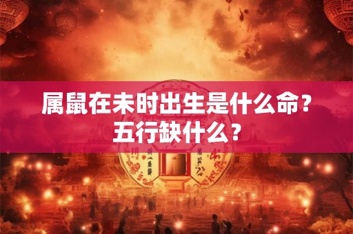 属鼠在未时出生是什么命？五行缺什么？
