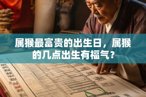 详细阅读:属猴最富贵的出生日,属猴的几点出生有福气? 属猴最富贵的出生日,属猴的几点出生有福气?