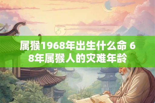 属猴1968年出生什么命 68年属猴人的灾难年龄