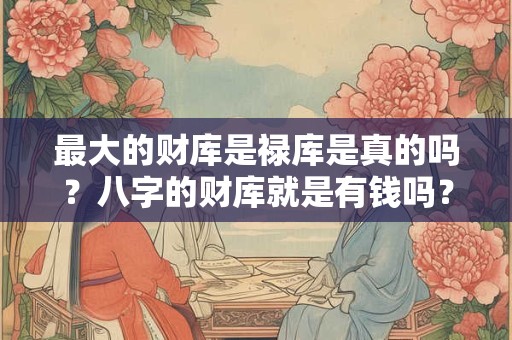 最大的财库是禄库是真的吗?八字的财库就是有钱吗? 最大的财库是禄库是真的吗?八字的财库就是有钱吗?