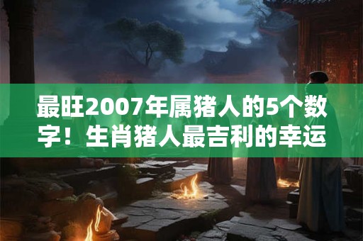 最旺2007年属猪人的5个数字！生肖猪人最吉利的幸运数字