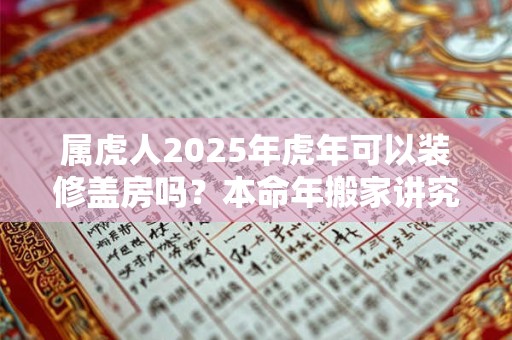 属虎人2025年虎年可以装修盖房吗？本命年搬家讲究