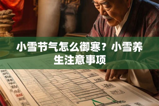 小雪节气怎么御寒？小雪养生注意事项