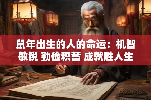 鼠年出生的人的命运：机智敏锐 勤俭积蓄 成就胜人生