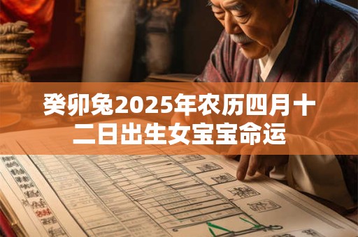 癸卯兔2025年农历四月十二日出生女宝宝命运