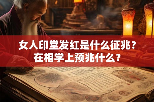女人印堂发红是什么征兆？在相学上预兆什么？
