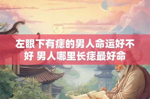 左眼下有痣的男人命运好不好 男人哪里长痣最好命