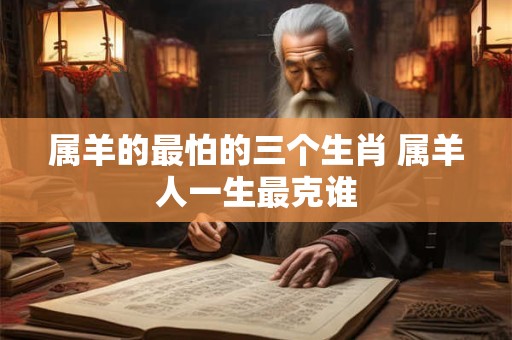 属羊的最怕的三个生肖 属羊人一生最克谁