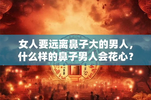 女人要远离鼻子大的男人，什么样的鼻子男人会花心？