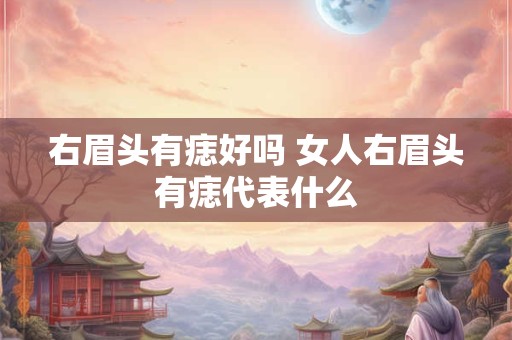 右眉头有痣好吗 女人右眉头有痣代表什么