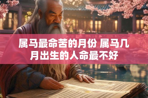属马最命苦的月份 属马几月出生的人命最不好