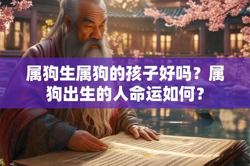 属狗生属狗的孩子好吗？属狗出生的人命运如何？