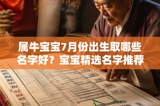 属牛宝宝7月份出生取哪些名字好？宝宝精选名字推荐