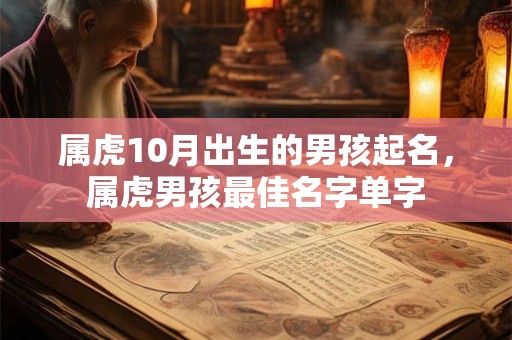 属虎10月出生的男孩起名，属虎男孩最佳名字单字