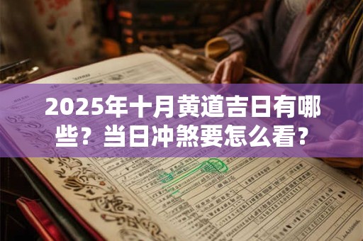 2025年十月黄道吉日有哪些？当日冲煞要怎么看？