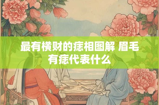 最有横财的痣相图解 眉毛有痣代表什么
