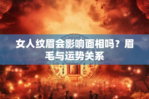 女人纹眉会影响面相吗？眉毛与运势关系