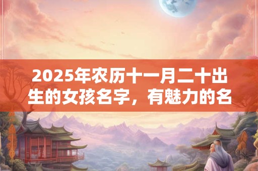 2025年农历十一月二十出生的女孩名字，有魅力的名字精选