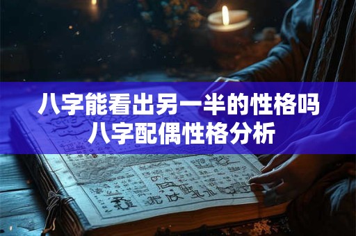 八字能看出另一半的性格吗 八字配偶性格分析