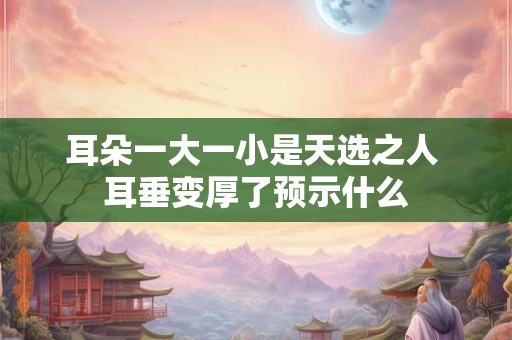 耳朵一大一小是天选之人 耳垂变厚了预示什么