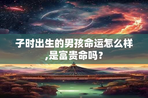 子时出生的男孩命运怎么样,是富贵命吗？
