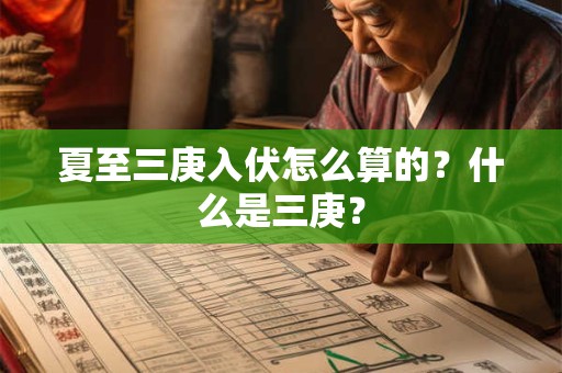夏至三庚入伏怎么算的？什么是三庚？