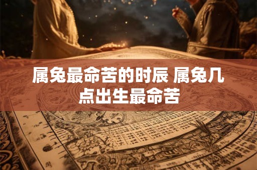 属兔最命苦的时辰 属兔几点出生最命苦