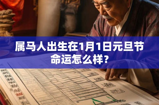 属马人出生在1月1日元旦节命运怎么样？