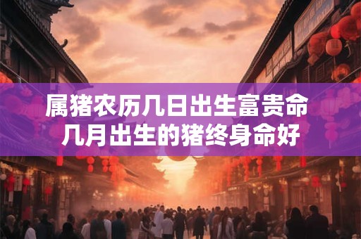 属猪农历几日出生富贵命 几月出生的猪终身命好