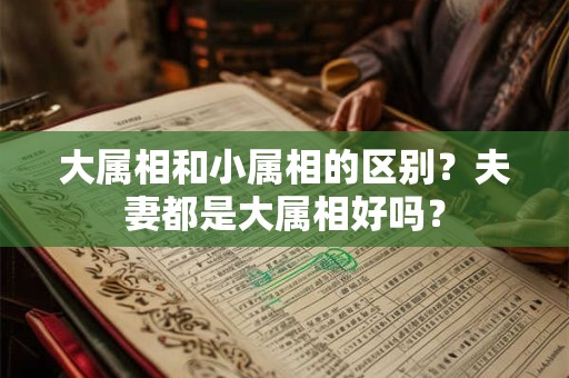 大属相和小属相的区别？夫妻都是大属相好吗？