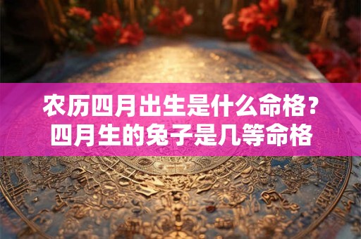 农历四月出生是什么命格？四月生的兔子是几等命格