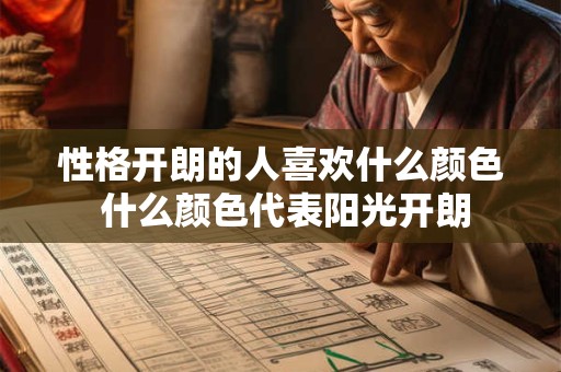 性格开朗的人喜欢什么颜色 什么颜色代表阳光开朗