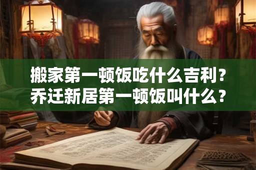 搬家第一顿饭吃什么吉利？乔迁新居第一顿饭叫什么？