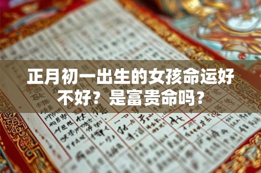 正月初一出生的女孩命运好不好？是富贵命吗？