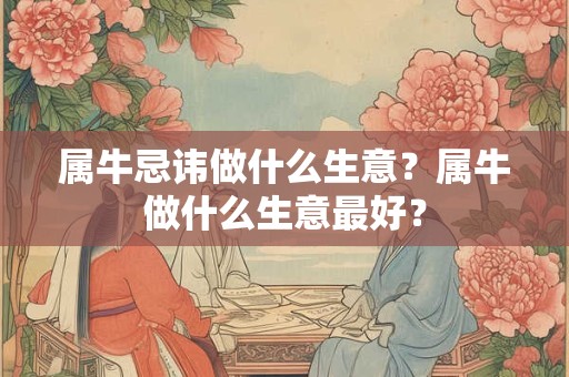 属牛忌讳做什么生意？属牛做什么生意最好？