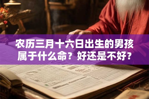 农历三月十六日出生的男孩属于什么命？好还是不好？
