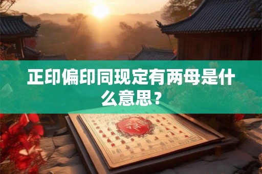 正印偏印同现定有两母是什么意思？