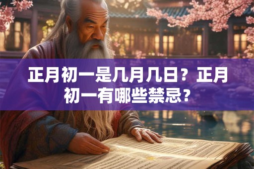 正月初一是几月几日？正月初一有哪些禁忌？