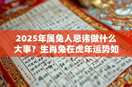 2025年属兔人忌讳做什么大事？生肖兔在虎年运势如何