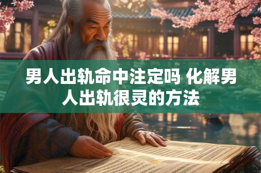 男人出轨命中注定吗 化解男人出轨很灵的方法