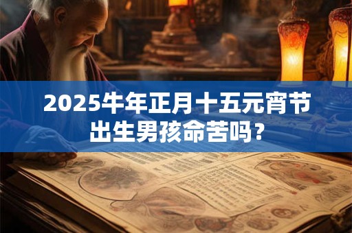 2025牛年正月十五元宵节出生男孩命苦吗？