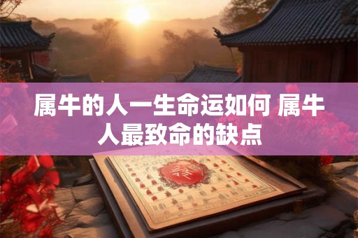 属牛的人一生命运如何 属牛人最致命的缺点