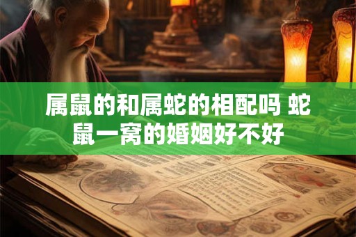 属鼠的和属蛇的相配吗 蛇鼠一窝的婚姻好不好