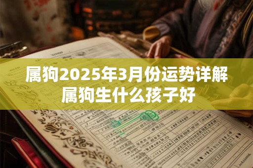属狗2025年3月份运势详解 属狗生什么孩子好