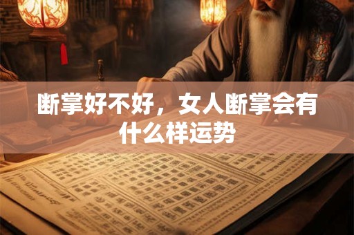 断掌好不好，女人断掌会有什么样运势