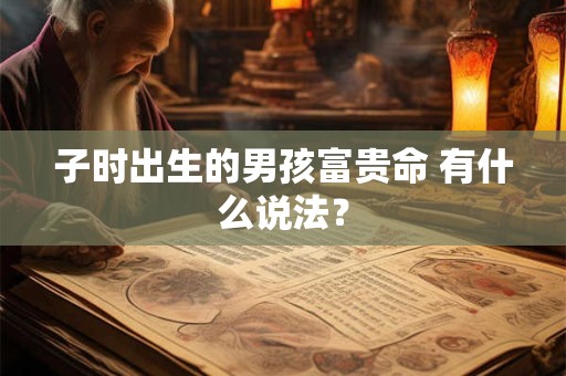 子时出生的男孩富贵命 有什么说法？
