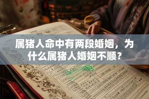 属猪人命中有两段婚姻，为什么属猪人婚姻不顺？