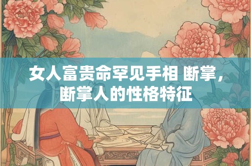 女人富贵命罕见手相 断掌，断掌人的性格特征
